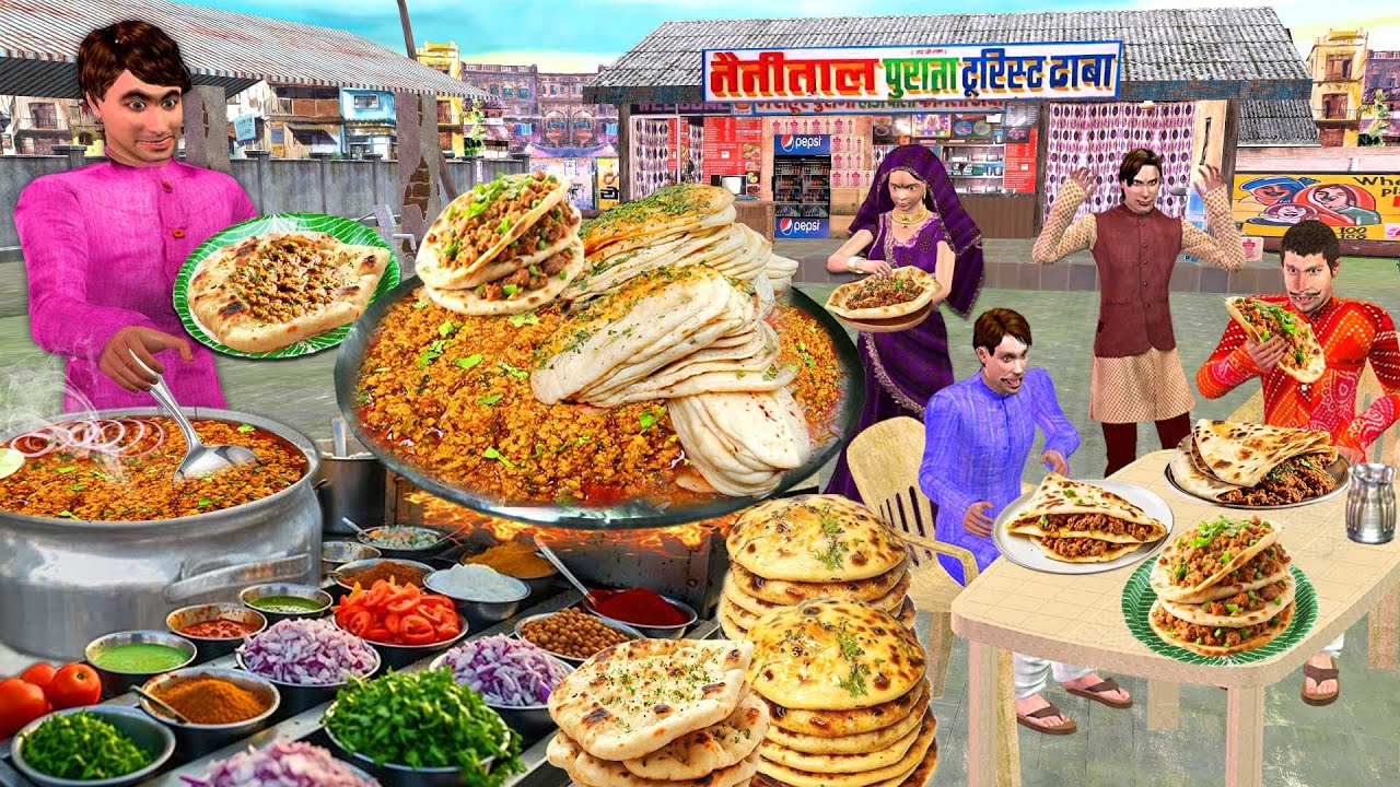 Mutton keema Kulcha Street Food Hindi Kahaniya Moral Stories New Comedy Video
