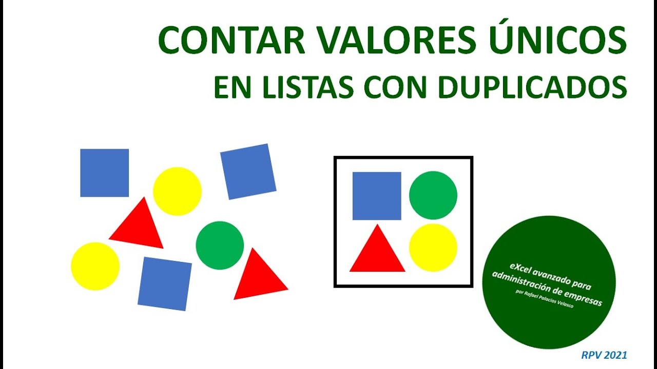 Cómo contar valores únicos en listas con duplicados