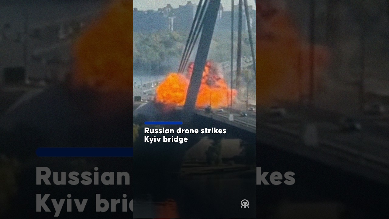 Russian drone strikes Kyiv&rsquo;s Northern Bridge over Dnipro, injuring 2