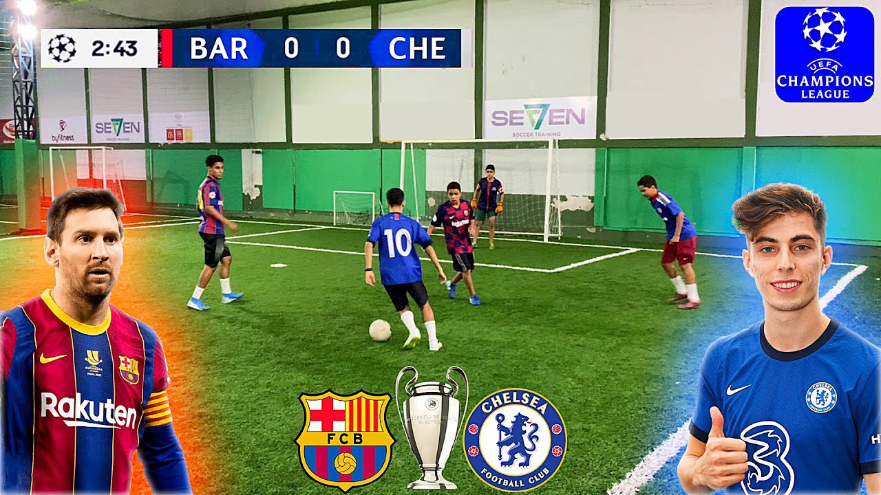 CHELSEA vs BARCELONA UEFA CHAMPIONS LEAGUE DESAFIOS DE FUTEBOL ‹ Rikinho ›