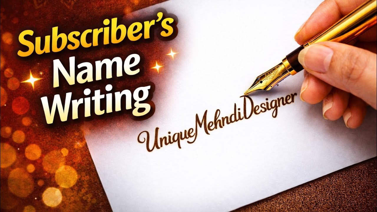 Fastest Calligraphy Name LIVE 🔥 Real Time Writing