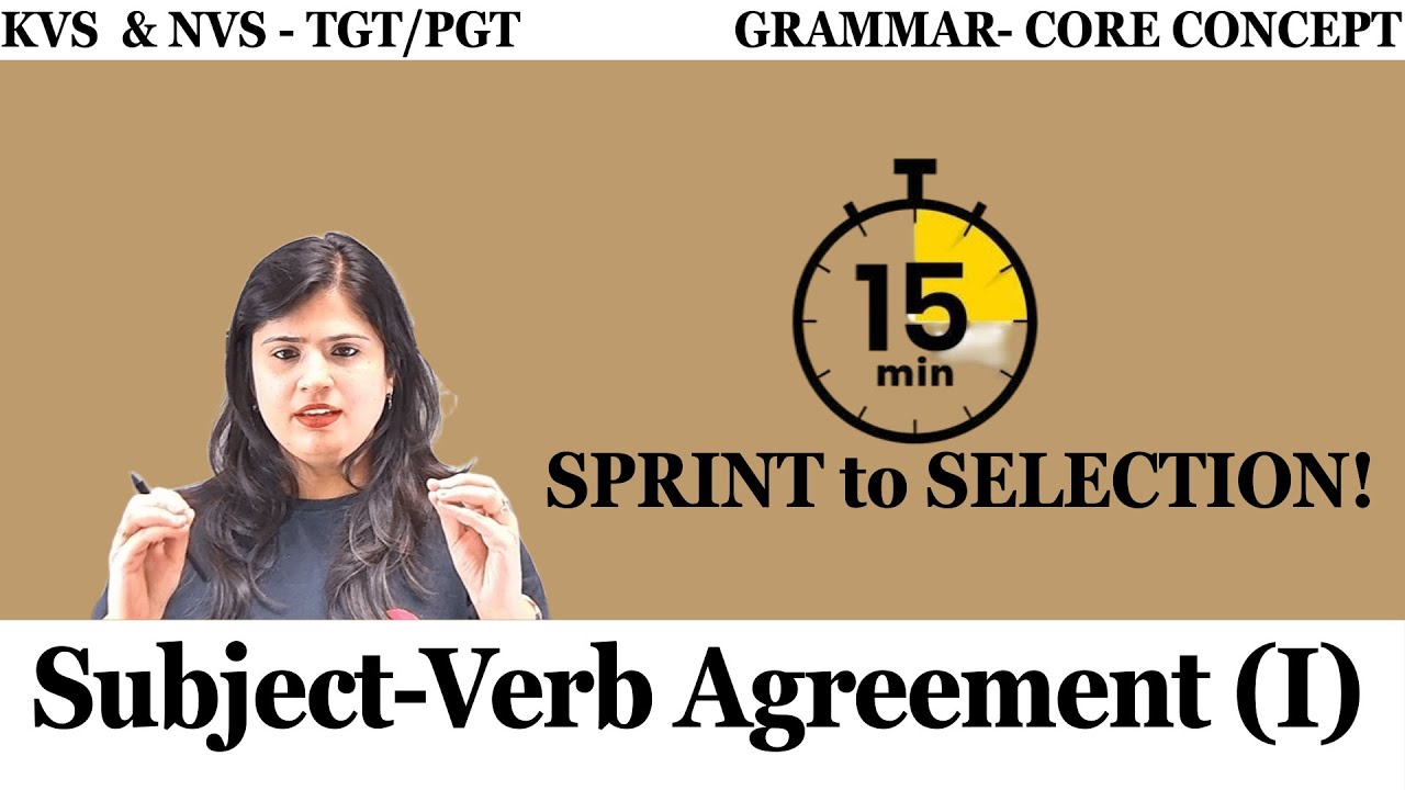Subject Verb Agreement in Grammar Sprint 🔥 5 Rules to Master SVA | KVS NVS TGT PGT | Fit The Lit