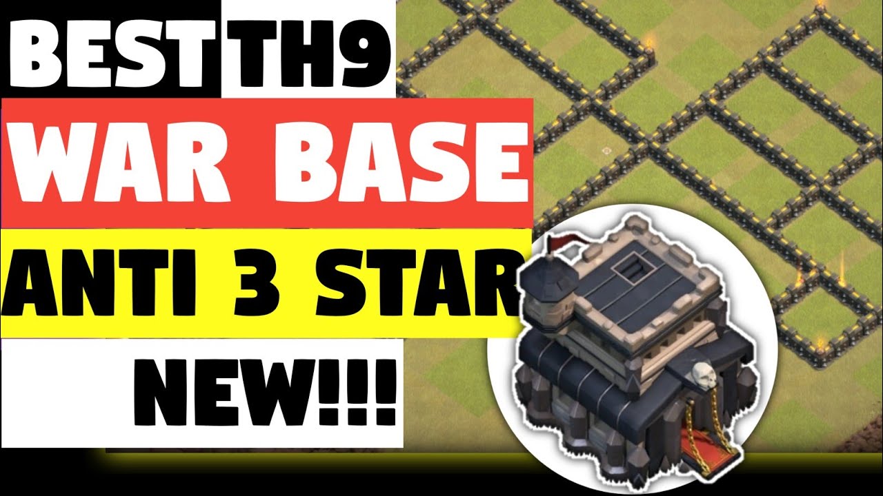 Best TH9 War Base - Anti 3 star TH9 War Base - Clash Of Clans