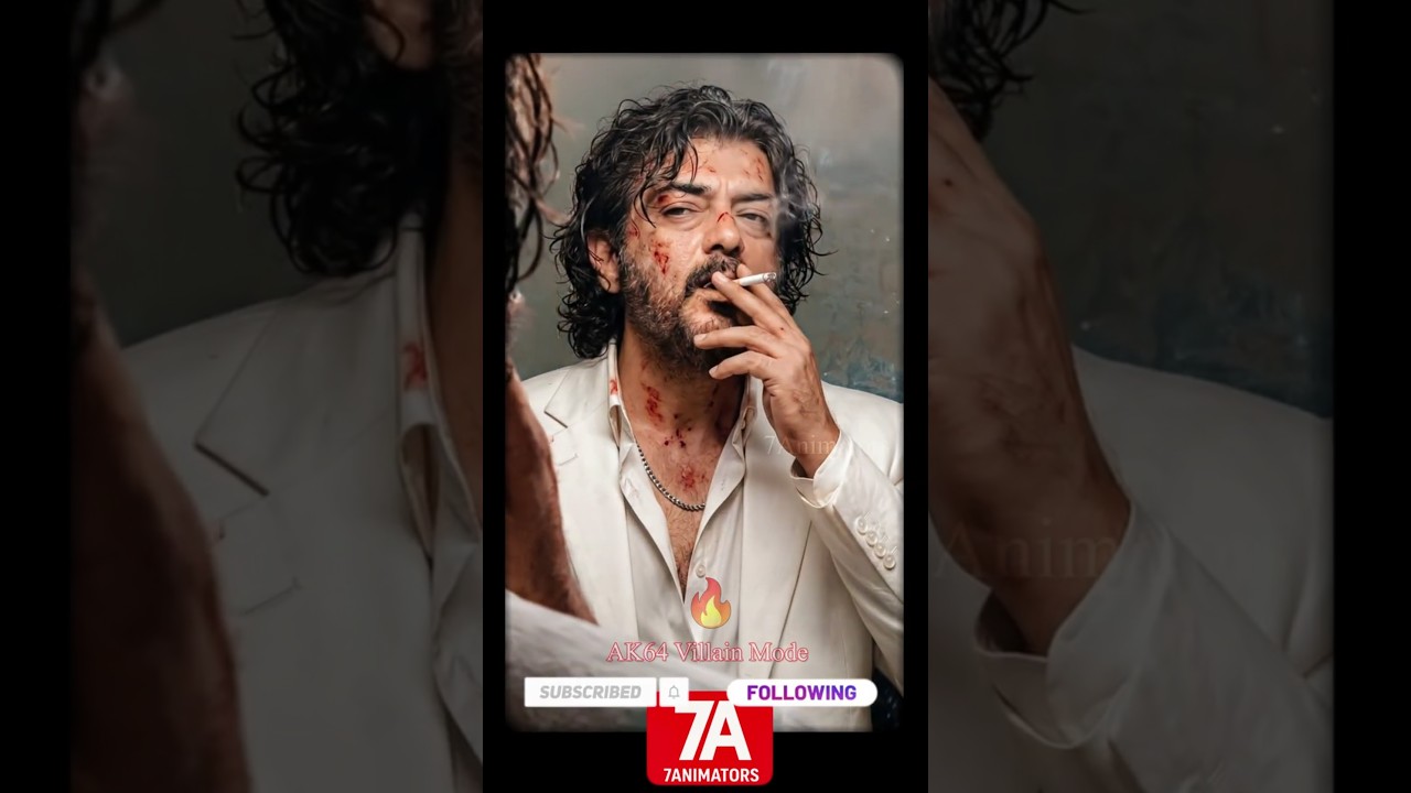 AK64 Villain Mode 🔥 What If Ajith Kumar Turned Into a Dark Villain? AI