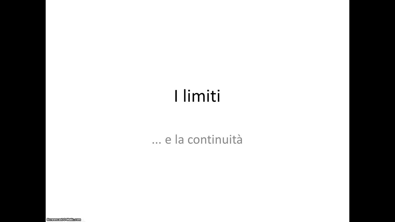 LIMITI E CONTINUITA'