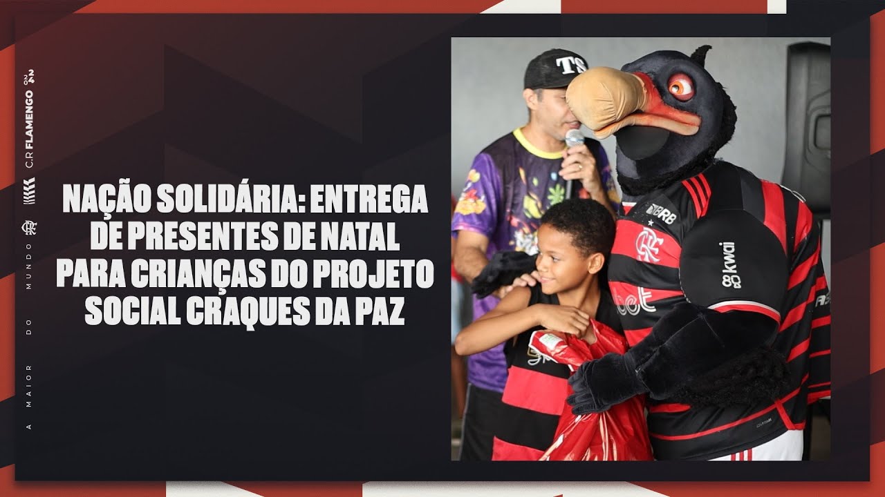 Nação Solidária - Entrega de presentes de Natal para crianças do projeto social Craques da Paz