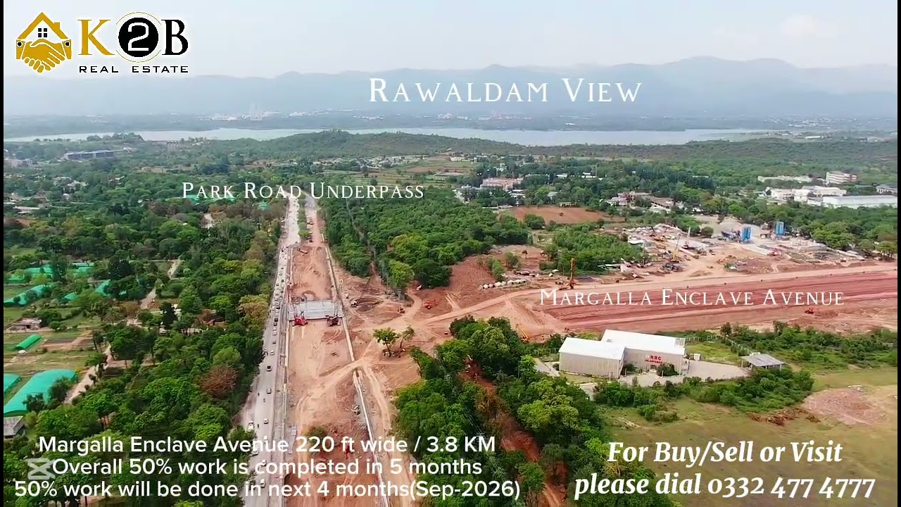 Margalla Enclave new avenue access development updates and drone footage #margallaenclave #dha #cda