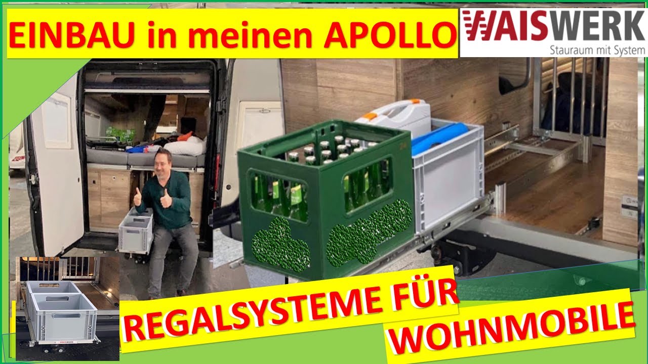 REGALSYSTEM Einbau in meinen KASTENWAGEN / WAISWERK Stauraum mit System für Wohnmobile