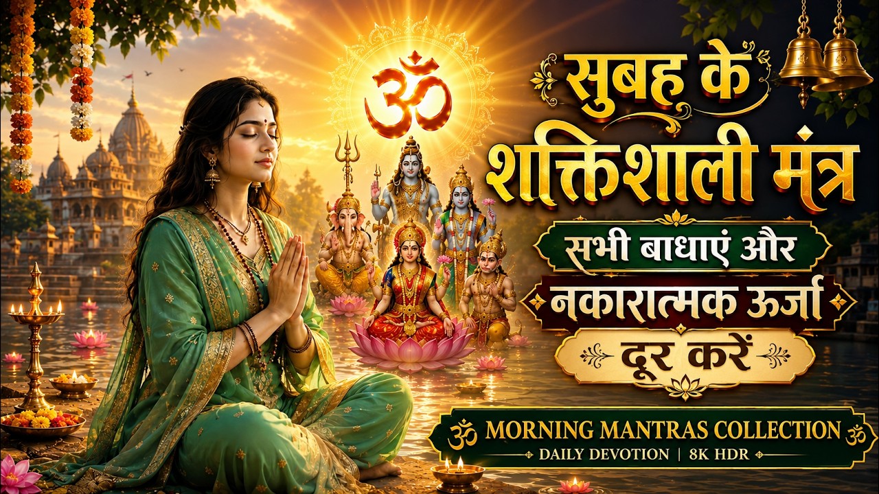 Very Powerful Morning Mantras | Ganesh, Shiva, Hanuman, Gayatri Mantra | Remove Negative Energy