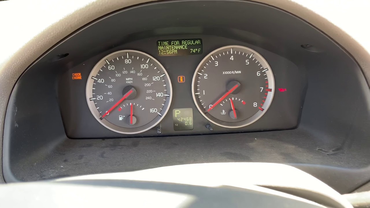 Сброс индикатора технического обслуживания Volvo V50 🚙