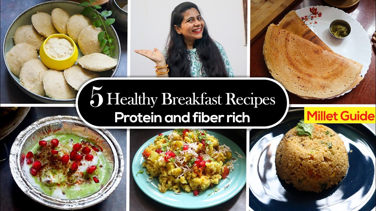 5 Must try breakfast recipes | Millets | KODO | PROSO | BARNYARD | FOXTAIL | Easy | Quick