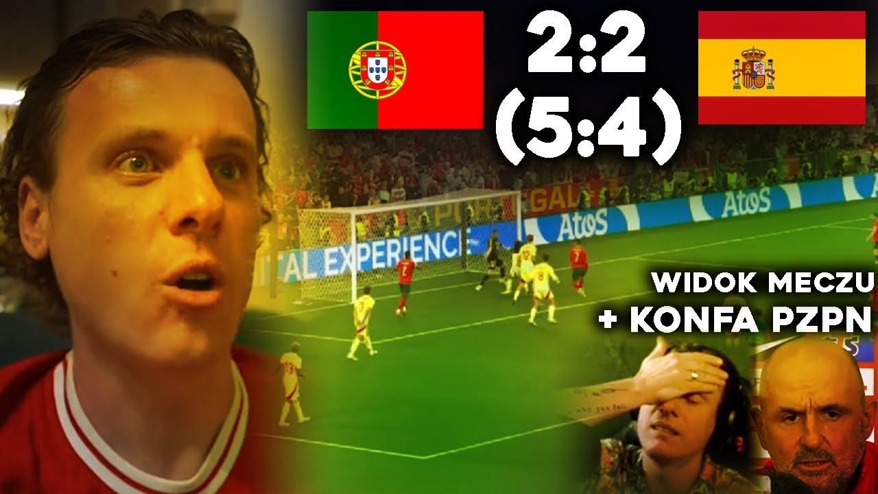 Footroll REAKCJA Z Widokiem Meczu | Portugalia 2:2 Hiszpania (5:3) + KONFERENCJA pzpn