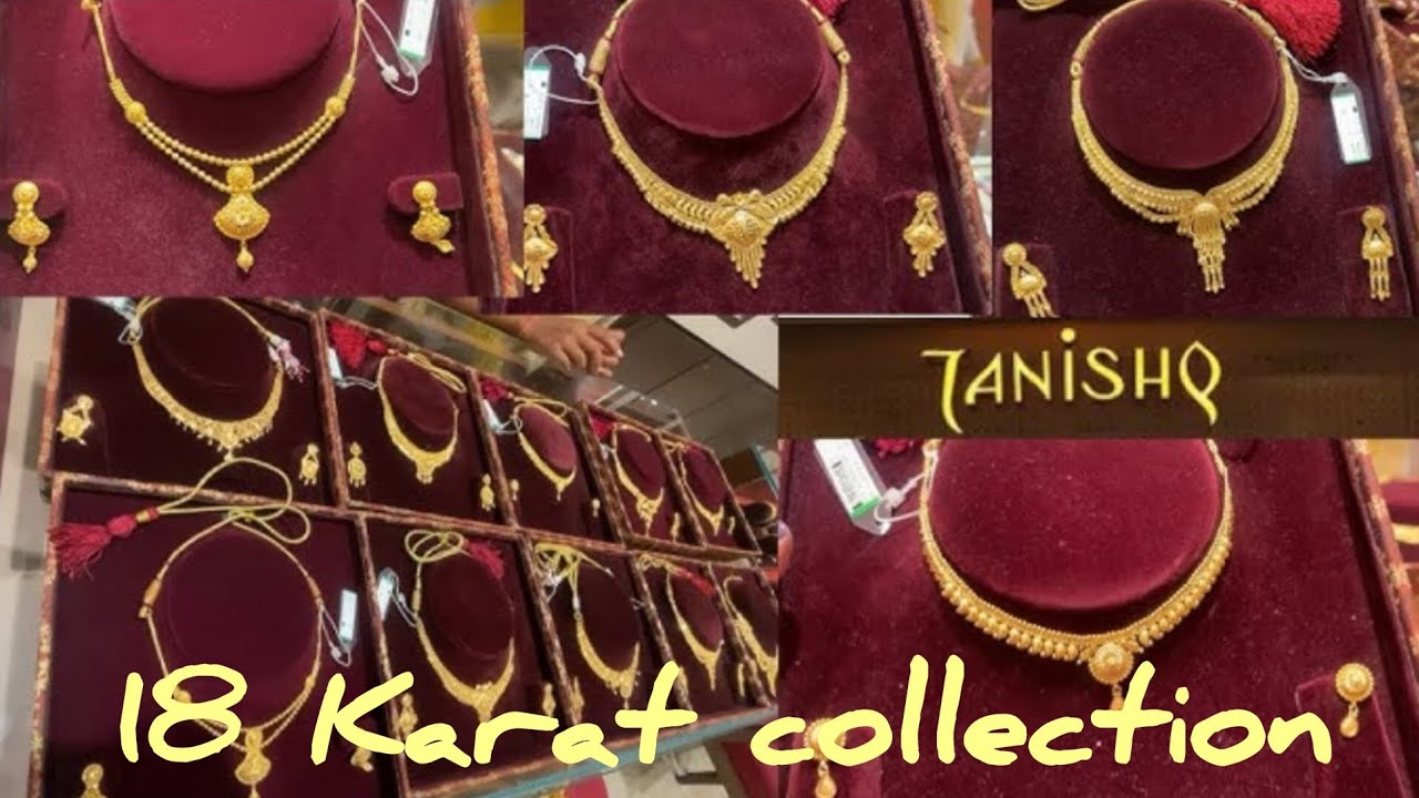 18 karat gold set collection #trending #tanishqjewellery #viralvideo 