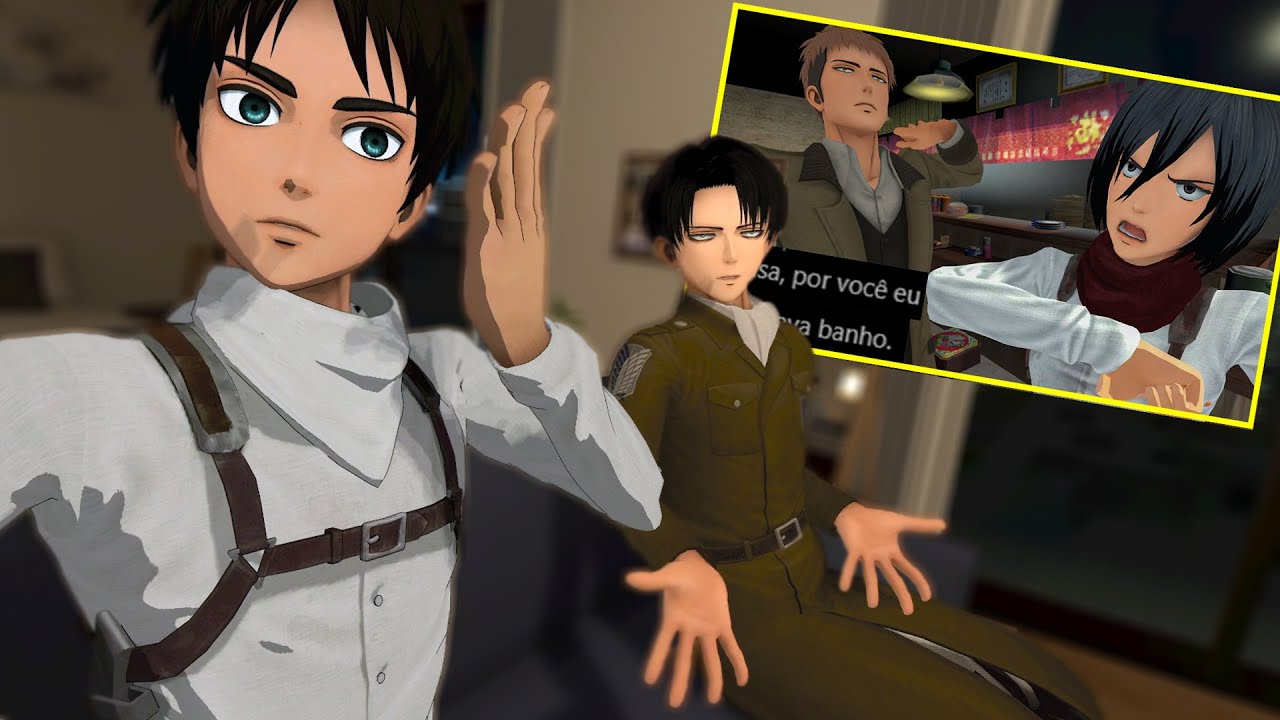 EREN E LEVI REAGEM A MIKASA VAI A UM ENCONTRO COM JEAN (AOT VR)