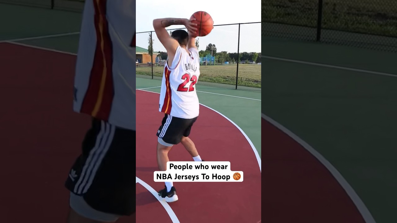 People Who Wear Jerseys To Hoop 😭 #shorts #basketball