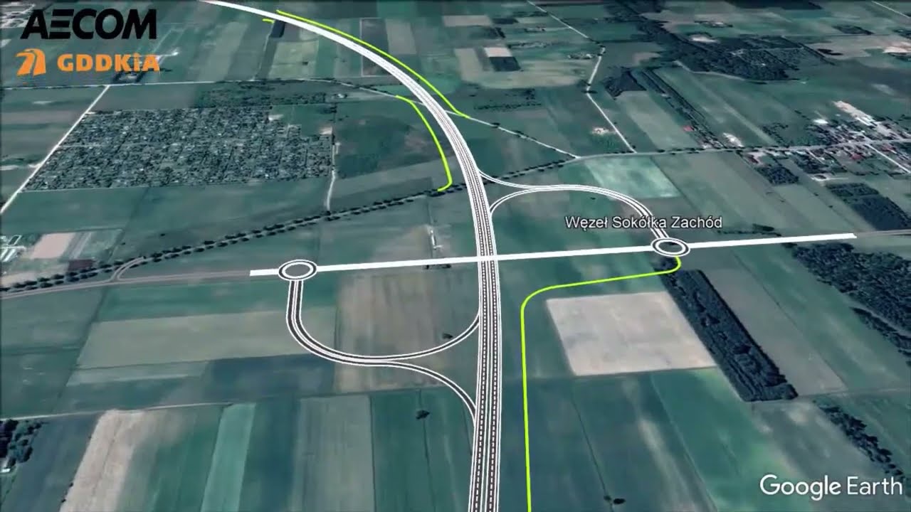 Wizualizacja S19 Sokółka - Białystok -- wariant W5 (03/2018)