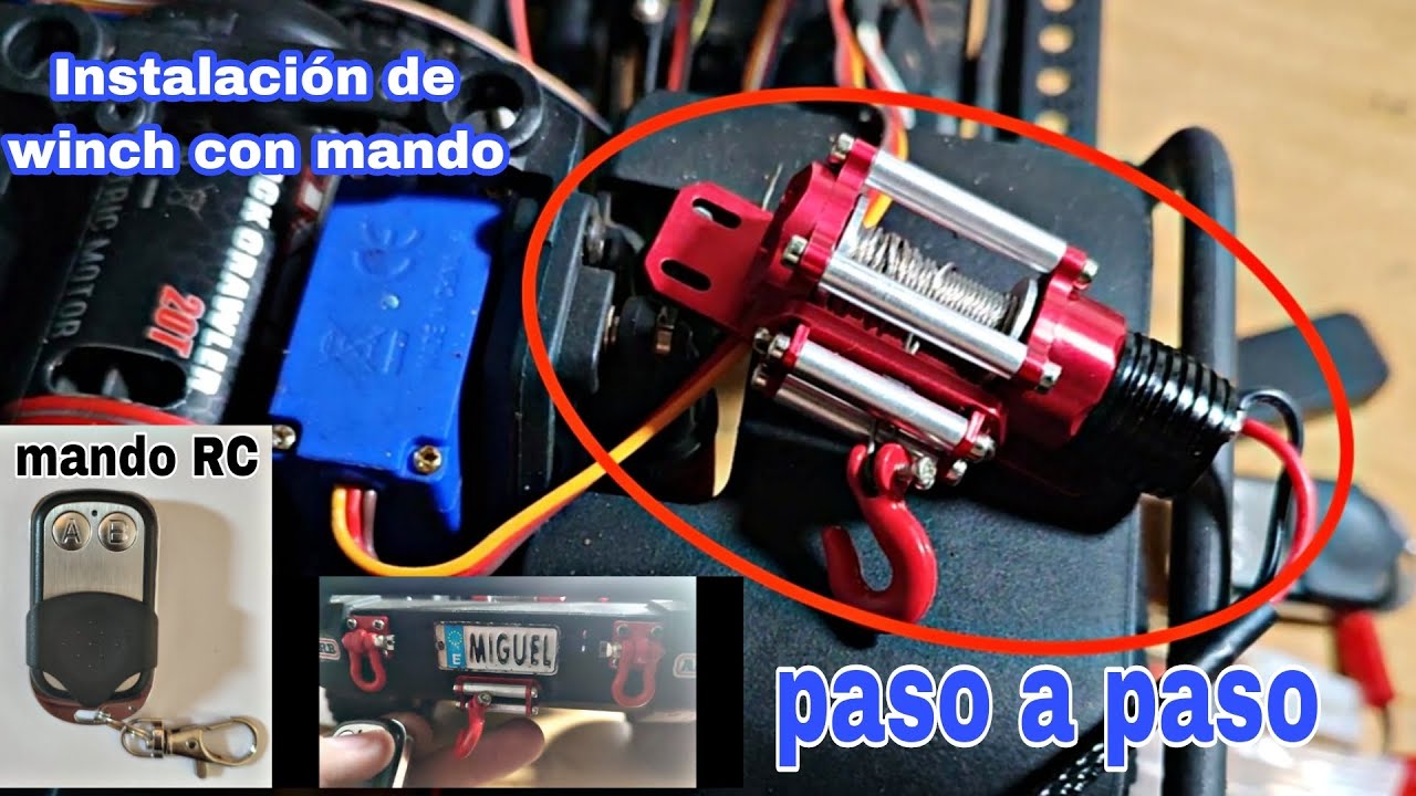 Montando winch con mando paso a paso en RC crawler RGT RESCUER EX86190