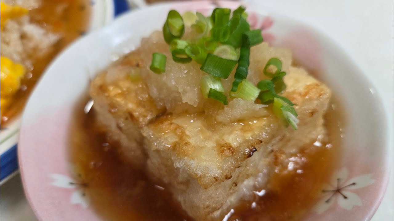 【#飯テロ #男飯】天津飯と揚げ出汁豆腐