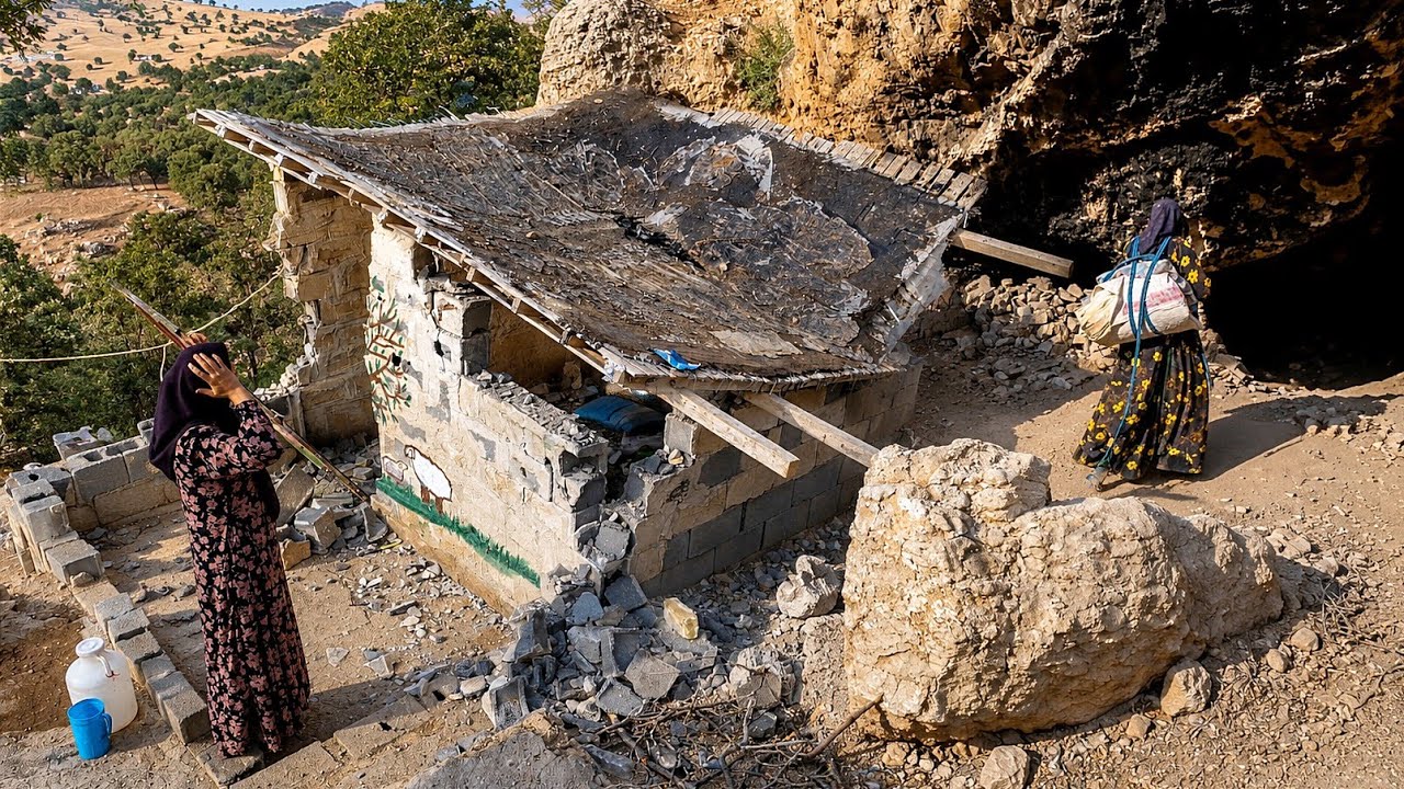😱The house collapses and Victoria takes refuge in a mountain cave; a shocking incident! 🏚️⛰️