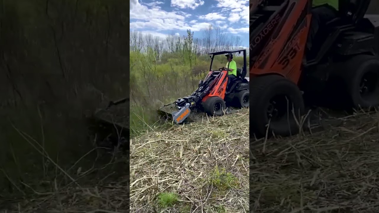 Brush Mowing Made Easy: Forax Mulcher Attachment on Cast Loaders 33TLX Carbon #Shorts