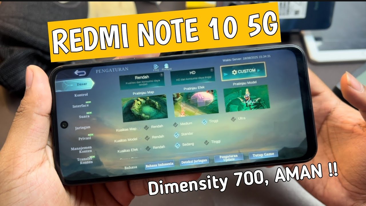 Tes Game Mobile Legend Redmi Note 10 5G di Tahun 2025 !?