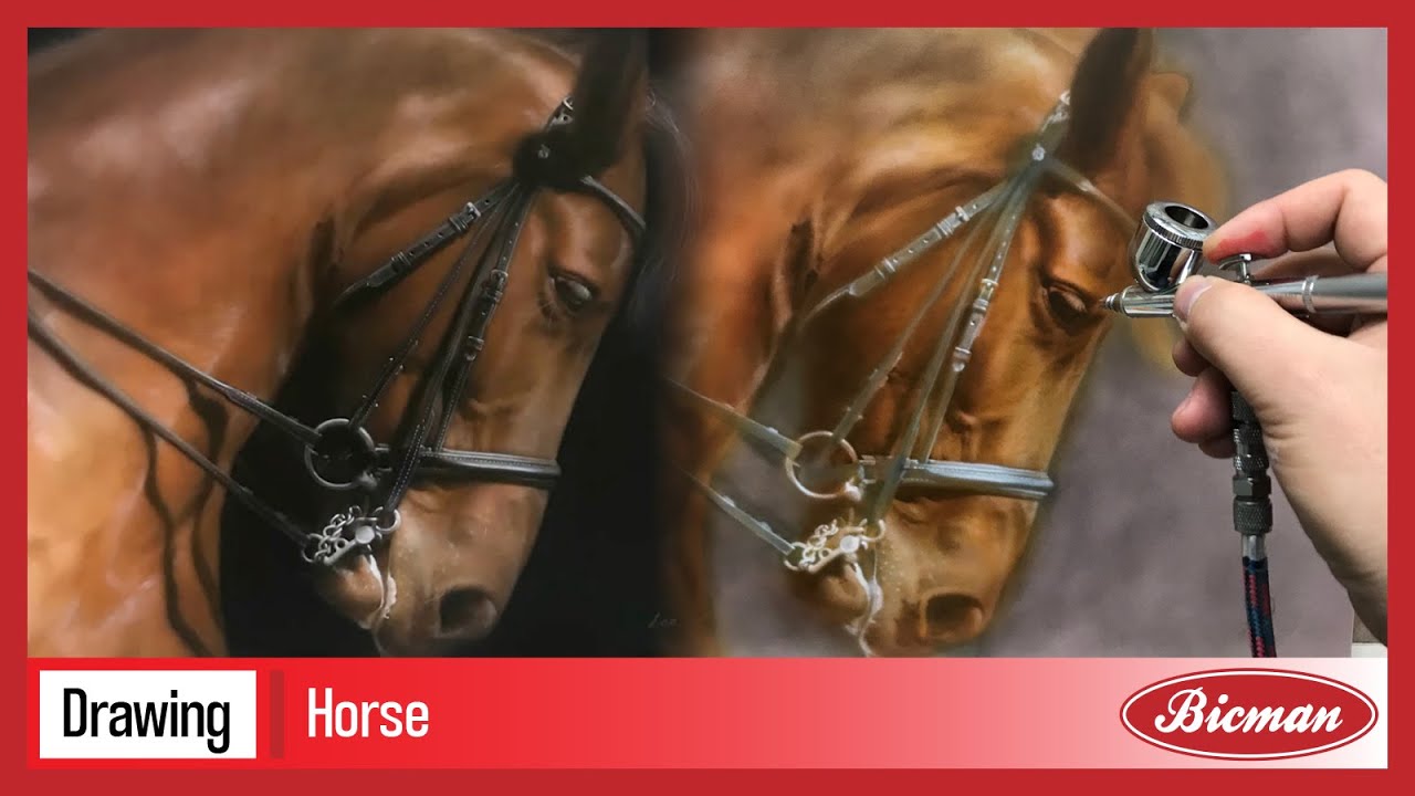 Horse┃Airbrush Hyperrealistic Painting┃Bicman