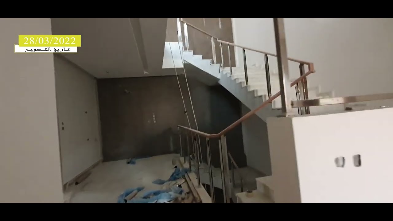 البيت الثالث |901: وضع عينات الصبغ مواصلة اعمال الصنفرة ومعالجة الكركات وصبغ غرفة كاملة كعينة