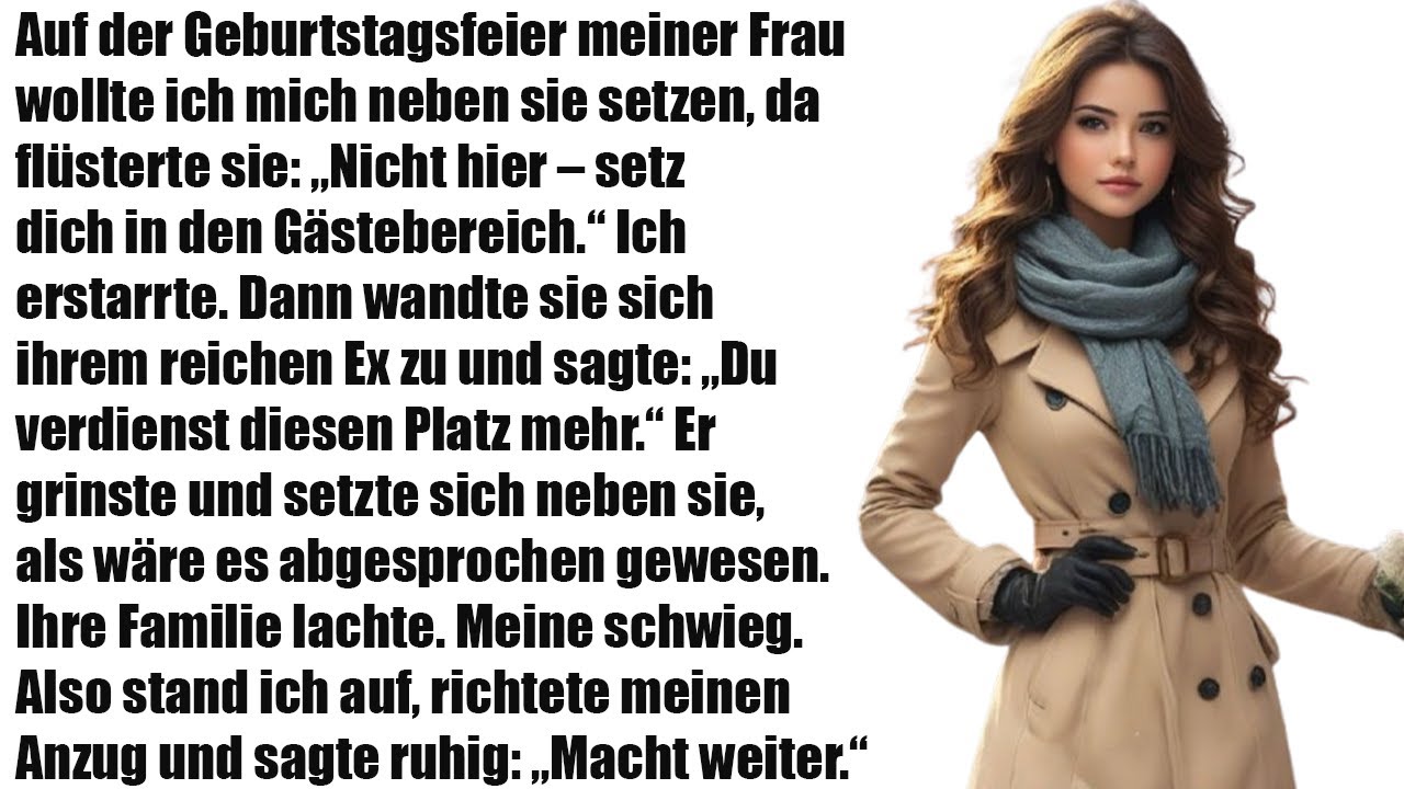 „Auf der Geburtstagsfeier meiner Frau – sie flüsterte mir weg!“