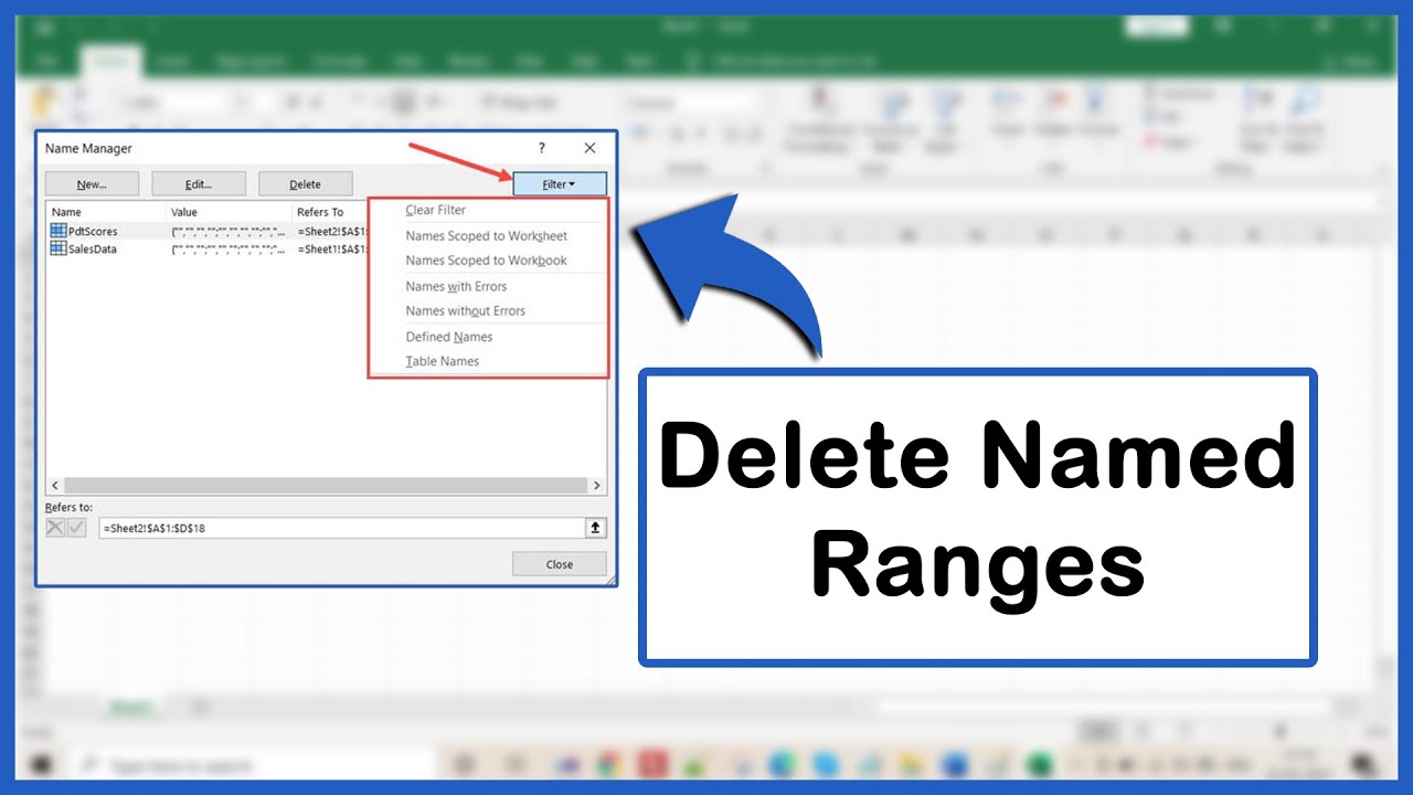 How To Delete Named Ranges In Excel (Excel Delete Named Range: How To Guide)
