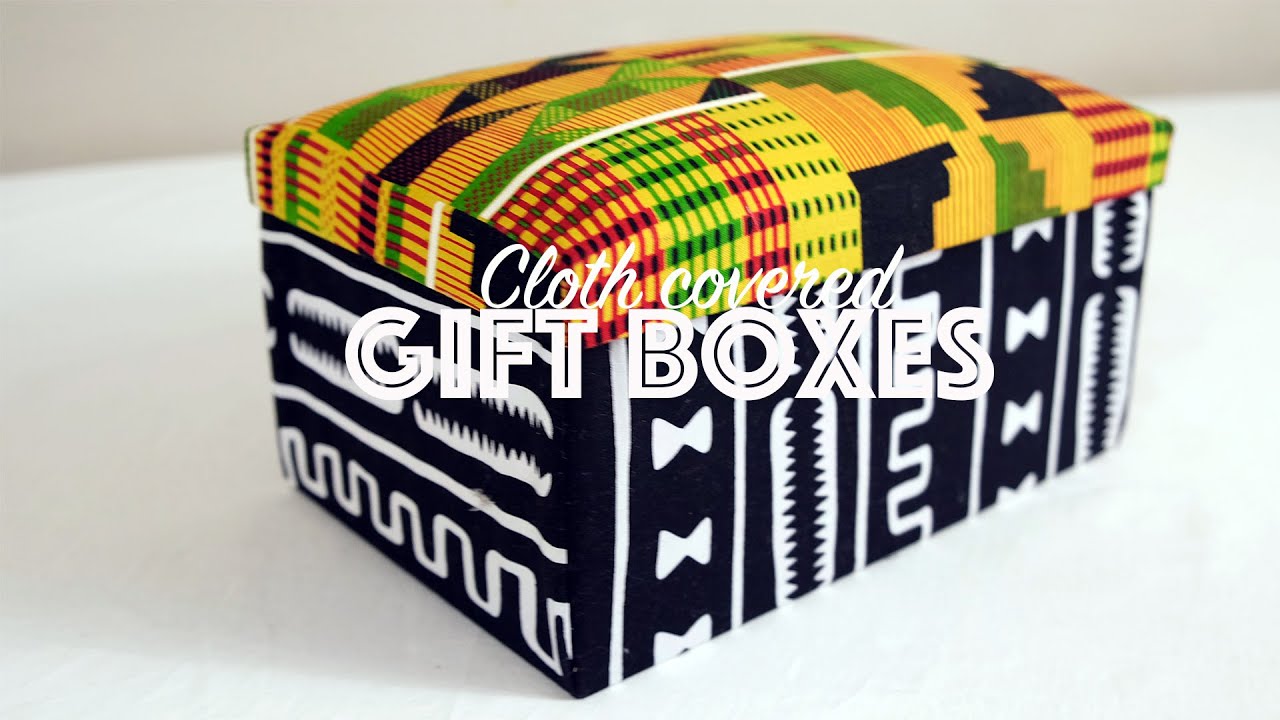 KWANZAA Craft | Zawadi| Fabric Covered Gift Box| African Decor| Holiday Gift Wrap| Fabric Craft