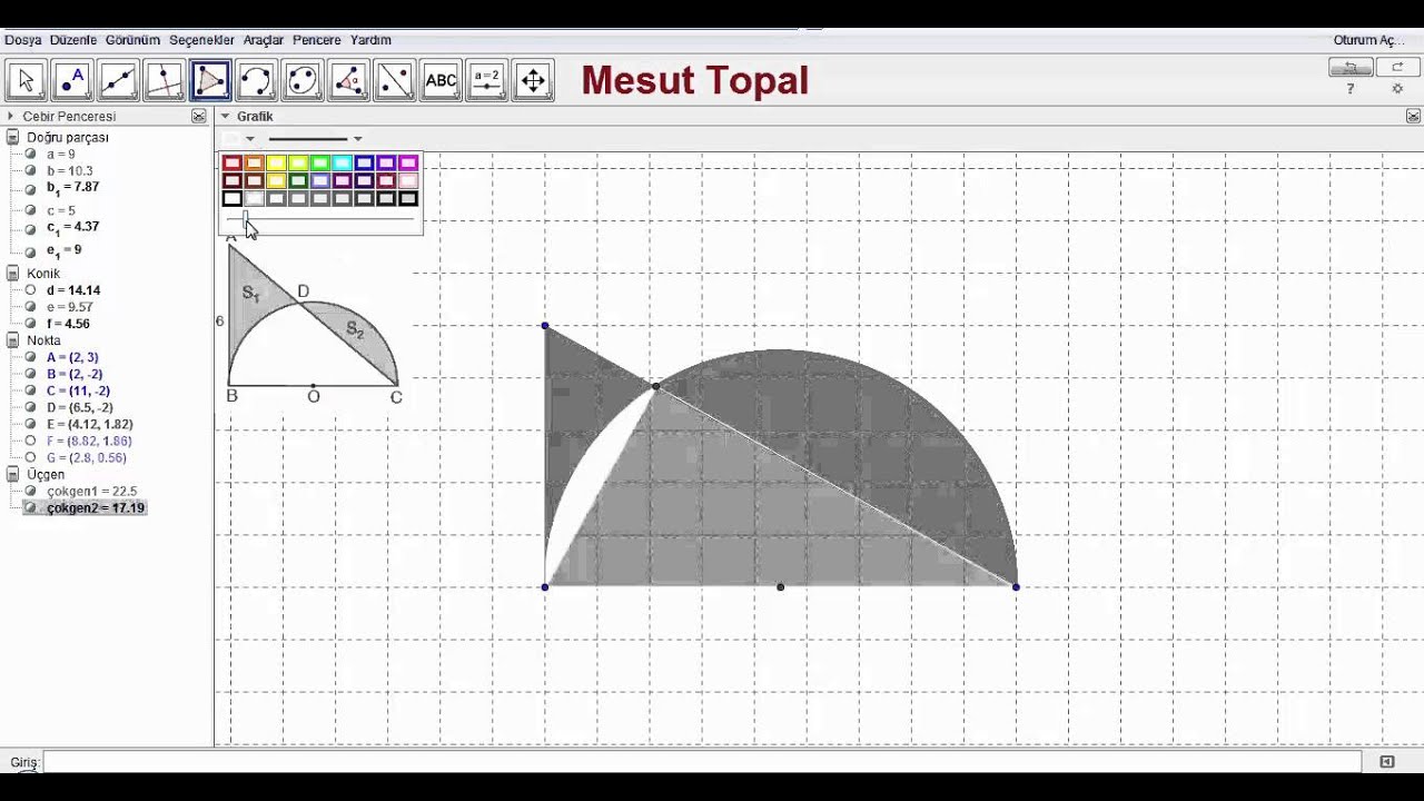 [ GeoGebra Dersleri Türkçe ] Geometri Sorusu Yazmak 1 (Mesut Topal)