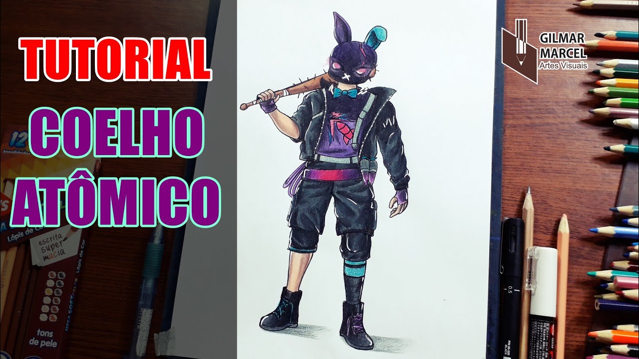 COMO DESENHAR A SKIN COELHO ATÔMICO INCUBADORA FREE FIRE