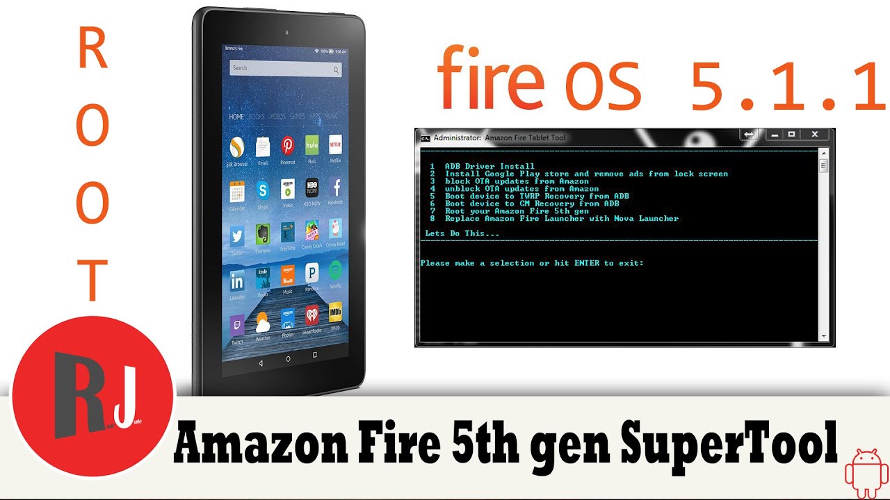 Смартфон Amazon Fire 5-го поколения с root-правами на Fire OS 5.1.1, установленный с помощью Supe...