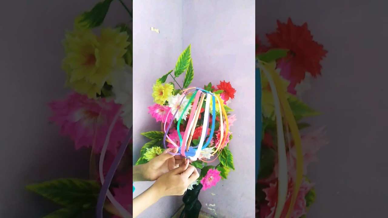 playing with this multicolour paper craft #DIY #papercraft #Ideas#creative #youtubeshorts