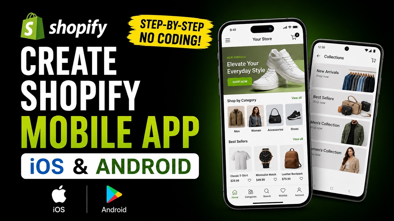 How to Create a Shopify Mobile App iOS + Android (Step by Step) No Coding
