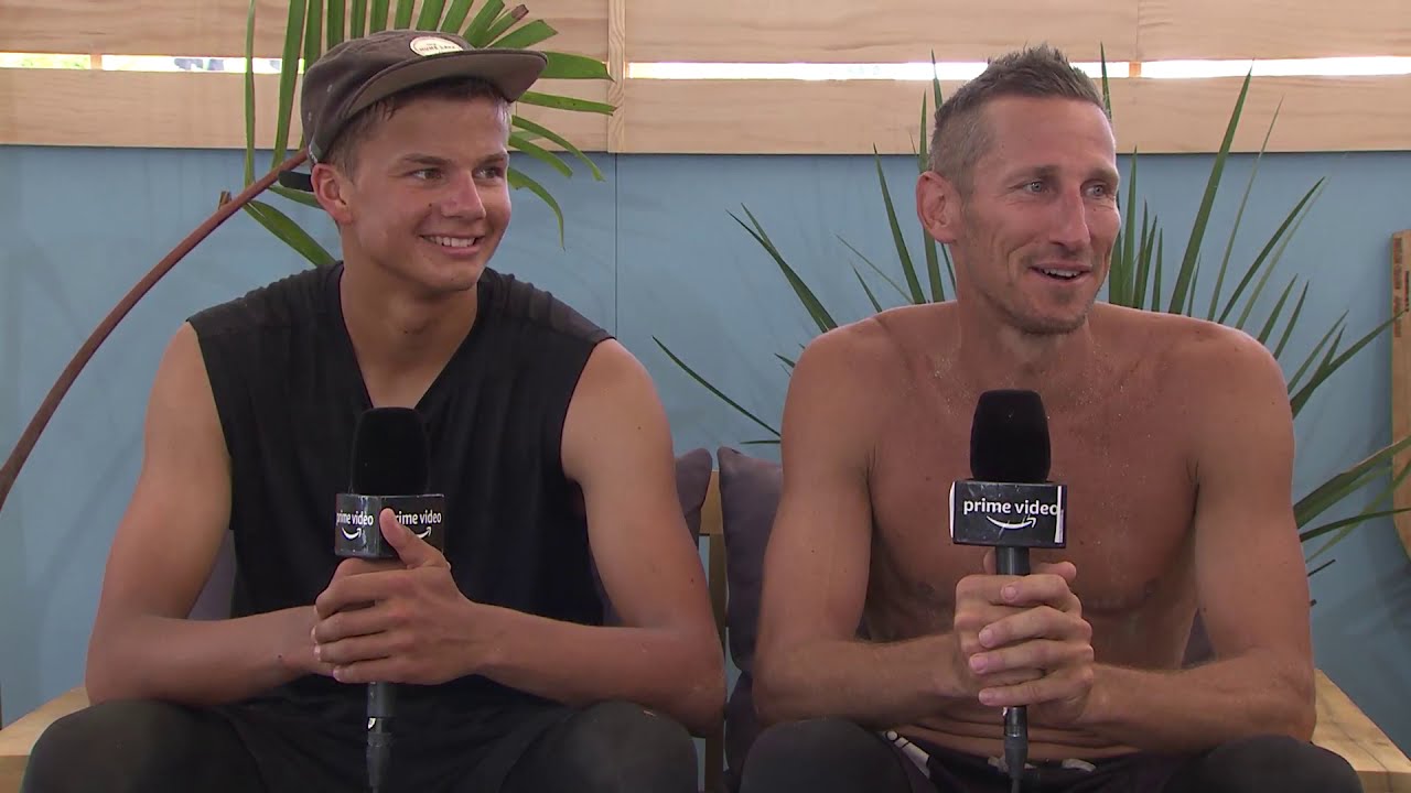 Ty Loomis & Miles Partain Amazon Prime Interview at the AVP Championships Cup 2020 with Camryn Irwin