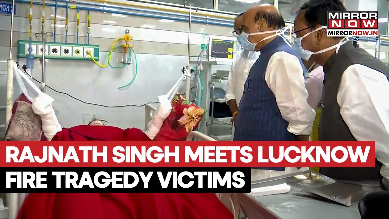 Lucknow Coaching Centre Fire: Rajnath Singh Meets Victims & Grieving Families, Visits Incident Site