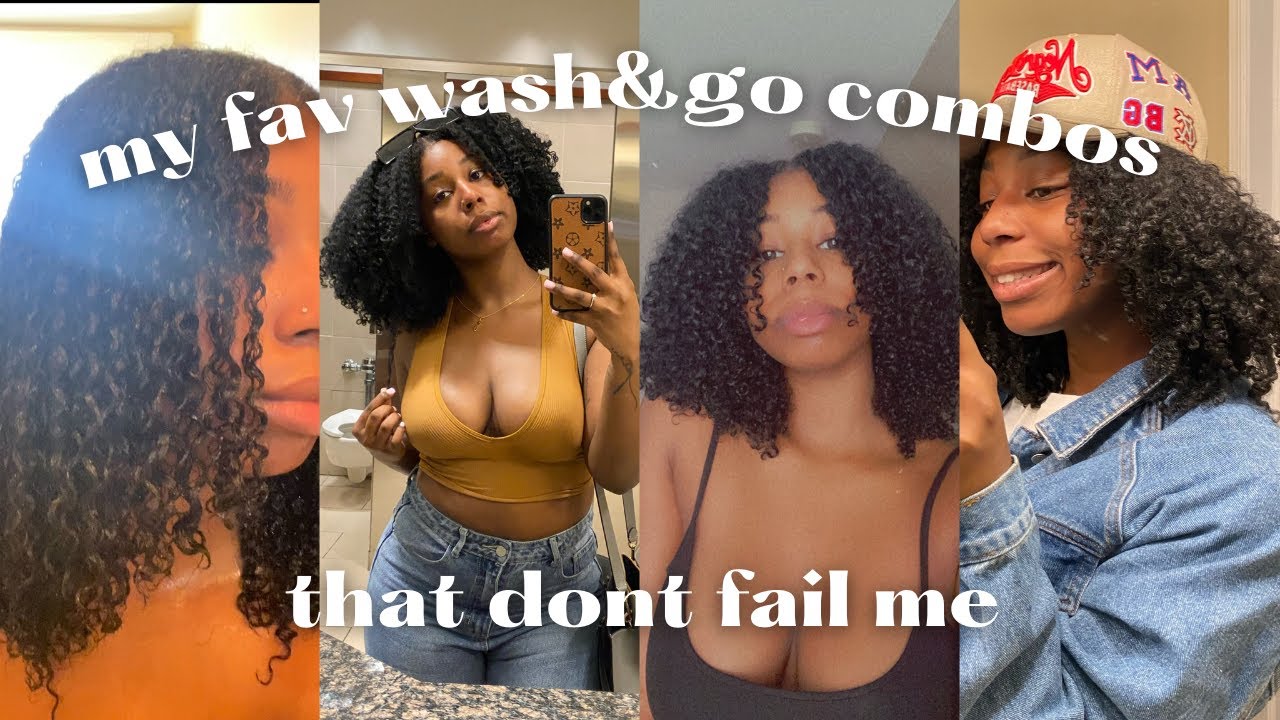 My top 5 FAV wash & go combos for juicy curls | wash&gos in the winter, dependable products