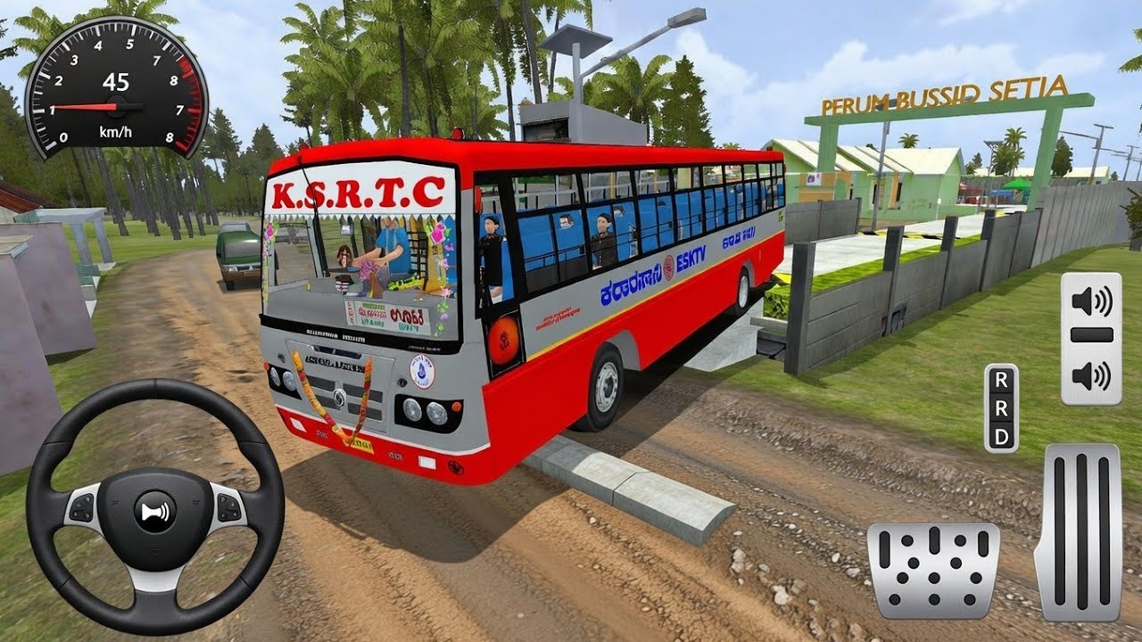 KSRTC Ashok Leyland Bus | Speed Breaker Offroad Map 😱 | Bus Simulator Indonesia Gameplay (BUSSID)