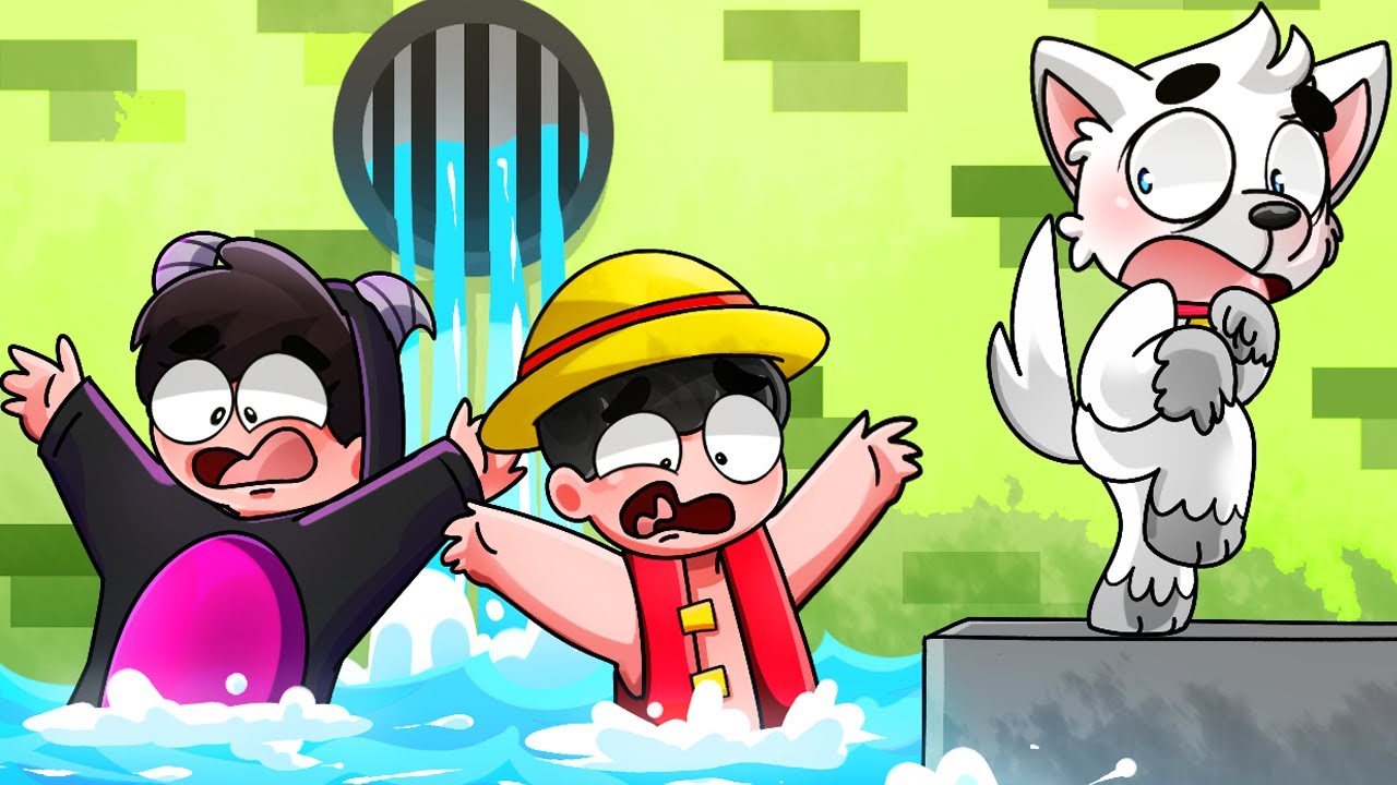 ¡ESCAPA DE LA INUNDACIÓN! 🌊😱 ¿MORIREMOS AHOGADOS? - MINECRAFT ROLEPLAY
