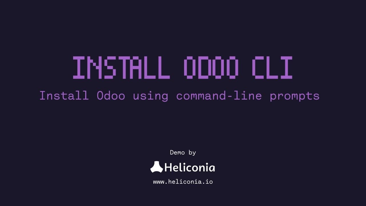 Install Odoo using CLI