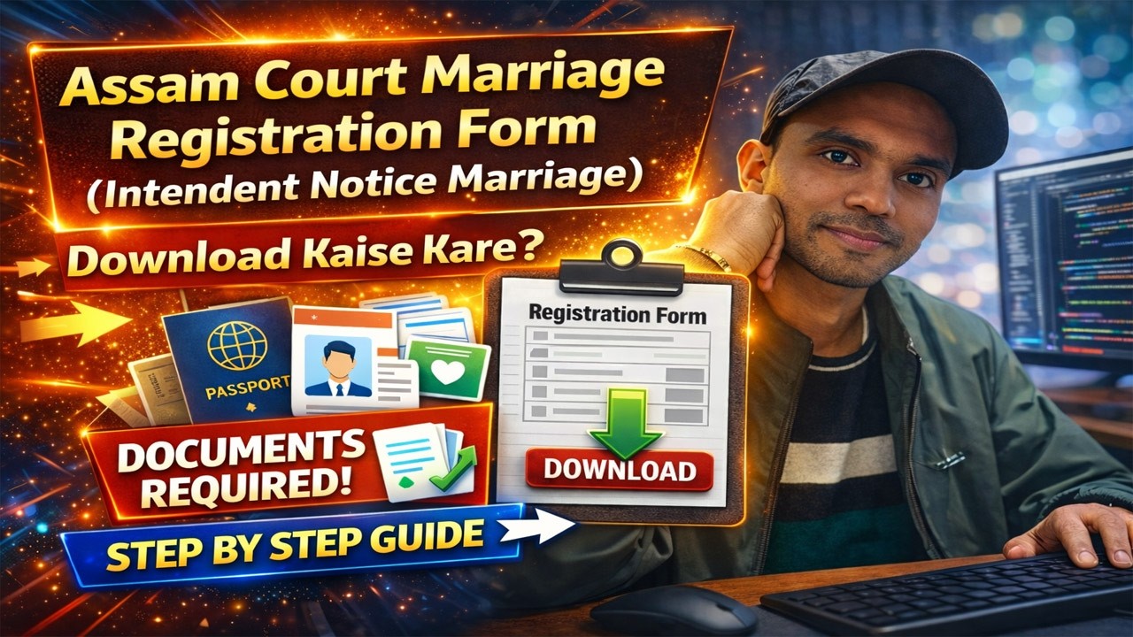 Assam Court Marriage Registration Form Download Kaise Kare? | Intent Notice Marriage Full Process