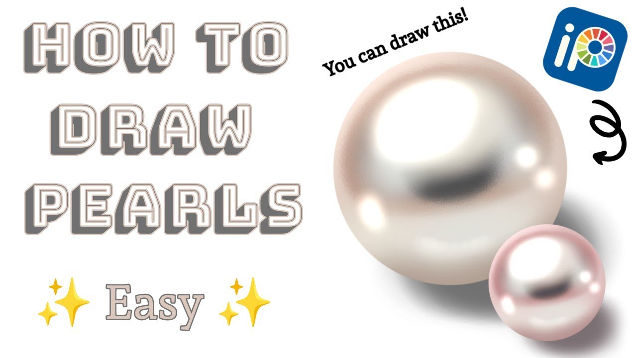 How to Draw ✨ PEARLS ✨ in ibispaintx || EASY || Tutorial