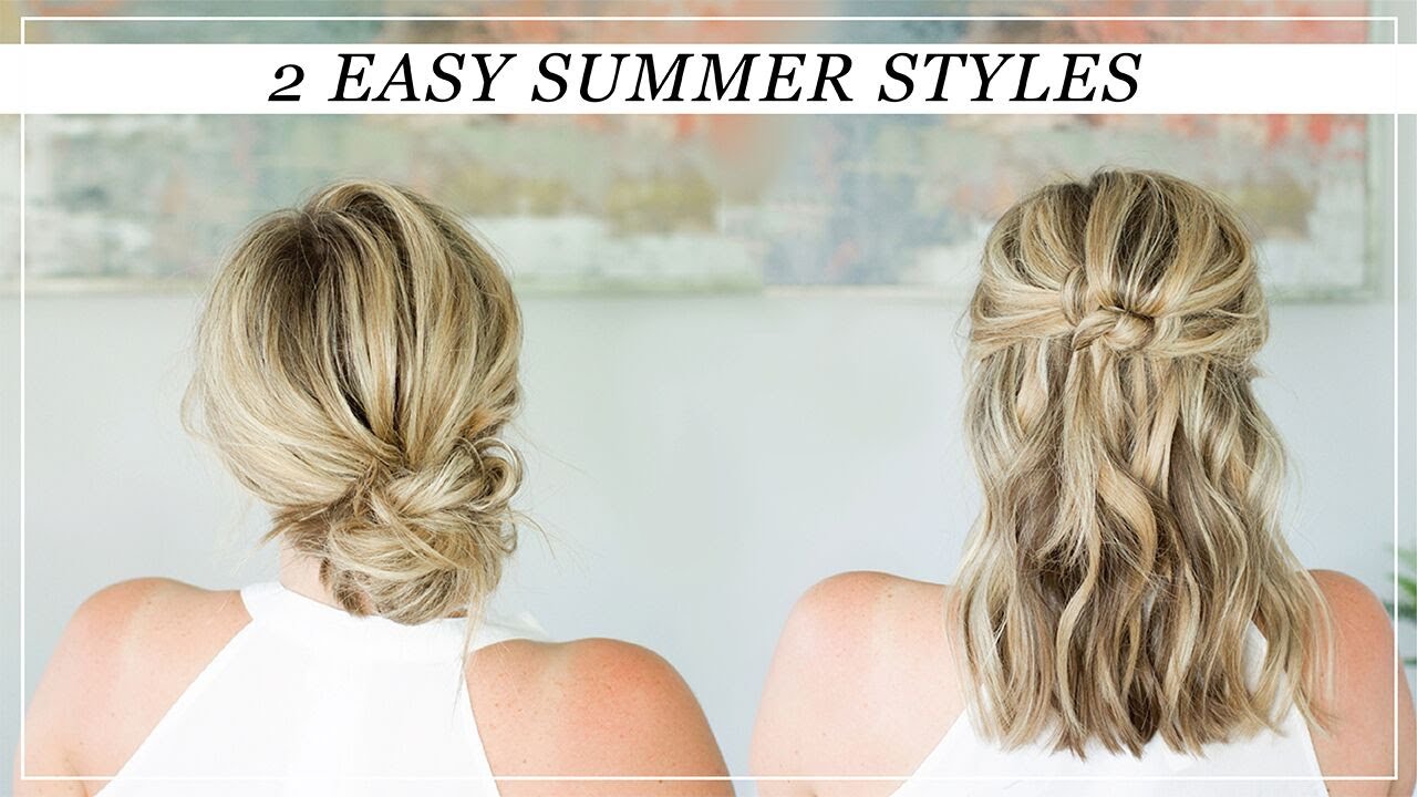 Two EASY Summer Hairstyles