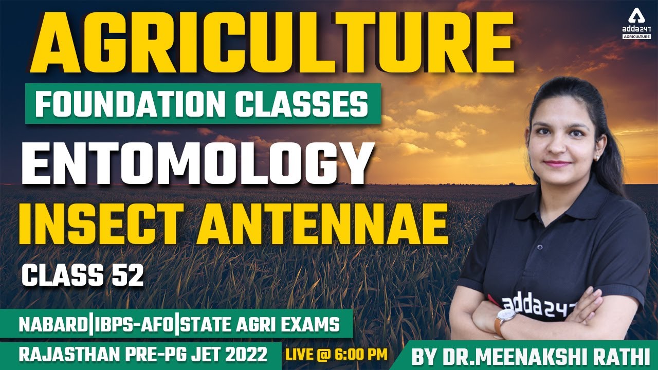 Agriculture Foundation Classes | Entomology #57 | Insect Antennae | Rajasthan Pre-PG