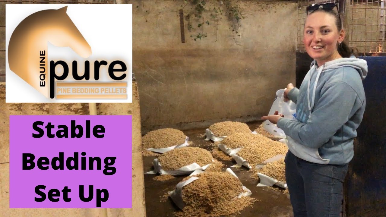 EquinePure Pellets Horse Stable Bedding Set Up | Horse Stable Care