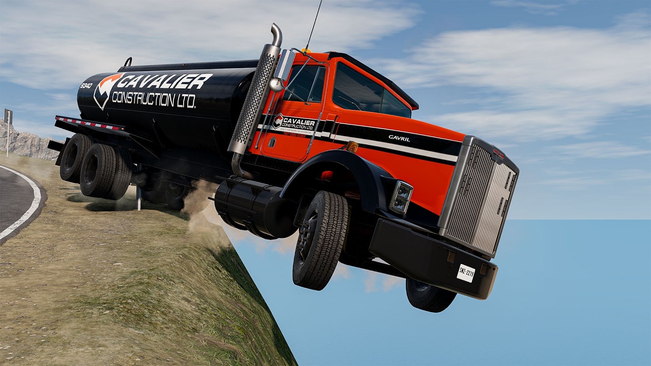 Cars & Trucks vs Cliff Roads Crashes #191 – BeamNG.drive | Modern BeamNG