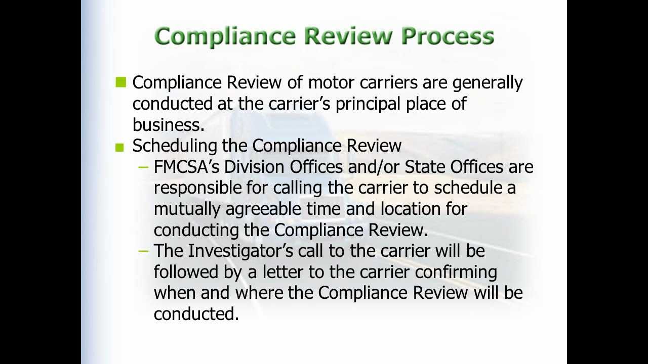 FMCSA Compliance Review - What is It?