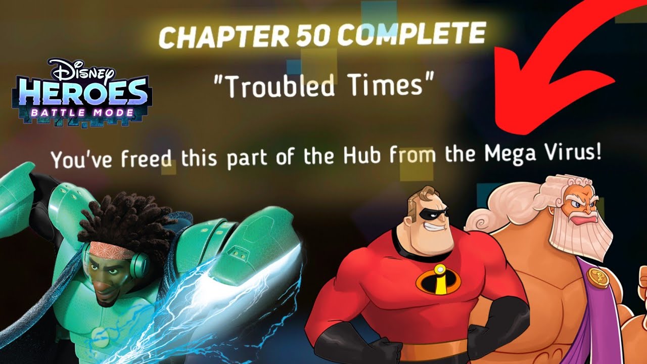 Disney Heroes Battle Mode CHAPTER 50 ENDING Gameplay Walkthrough