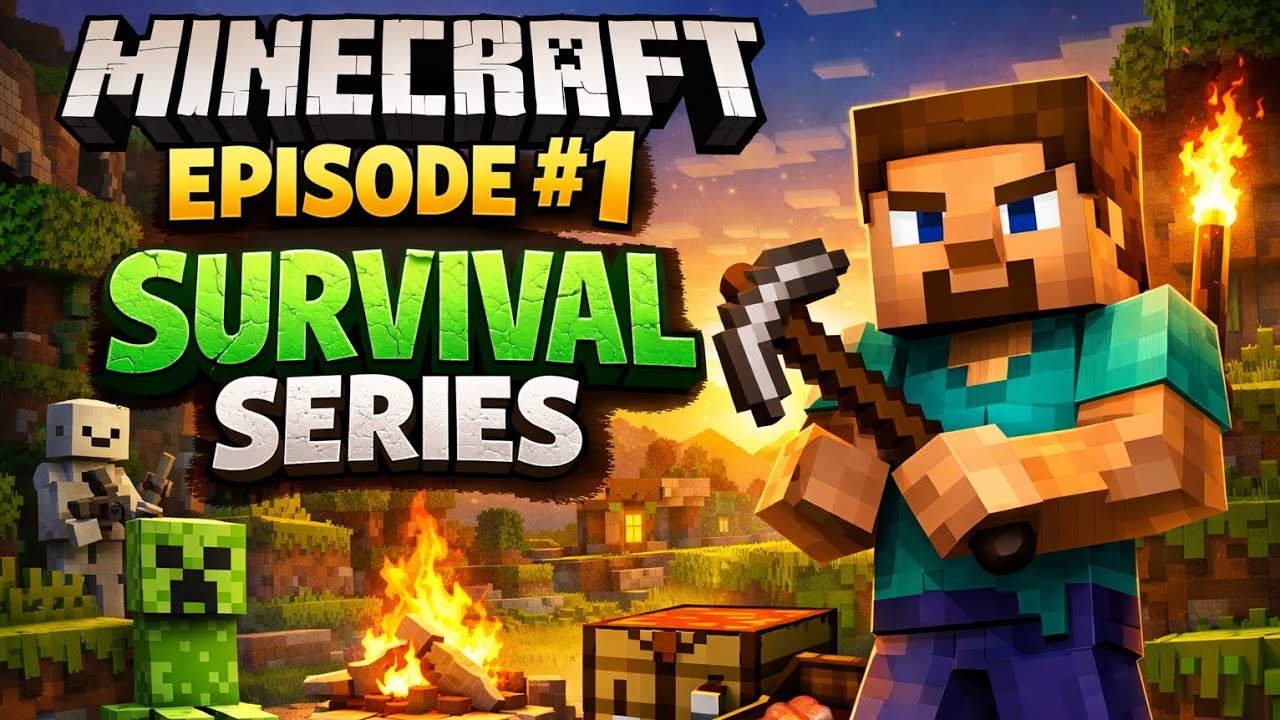 Minecraft Survival Episode #1 | My New World Begins! 🐉